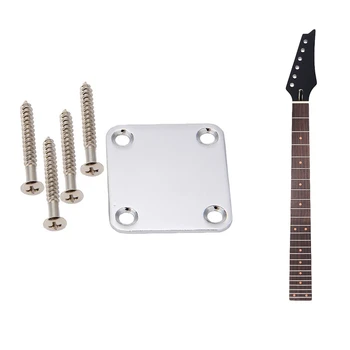 1 Комплект fretboard за електрическа китара с винтове и 1X 24 измъчва Новата смяна fretboard от клен, тампон за fretboard от розово дърво
