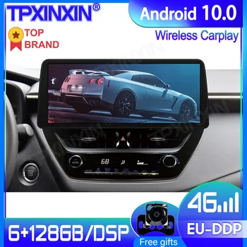 12,3-инчов Android 10 Радио За Toyota Corolla 2019 + Автомобилен Мултимедиен Плейър GPS Навигация Стерео Касетофон DSP 6 + 128 GB