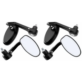 2 чифта огледала за мотоциклети Алуминиеви задните Странични огледала за мотоциклети Вид за обратно виждане на Всички