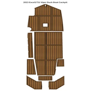 2023 Excel 1751 Пепелянка Патица Кокпит Мат Лодка EVA Пяна Палубни Подложка от изкуствен Тиково дърво