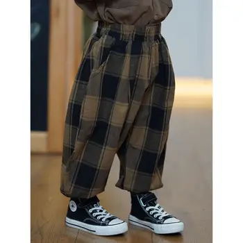 2023 г. Проверените панталони за момчета в корейски стил за деца, панталони за момичета, ежедневни модни дълги панталони за есенно-зимния комфорт