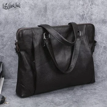 2023 Нова чанта от телешка кожа на горния слой, бизнес многофункционална чанта през рамо от мека кожа, ежедневна чанта-куфарче за лаптоп