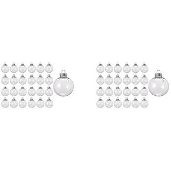48ШТ Прозрачни пластмасови Наполняемые Коледни топки 8 см направи си САМ Коледна елха Украшение на Декоративно-приложното изкуство