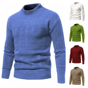 5 стилове, есен и зима 2023, Нови Мъжки пуловери, топли и приятни за кожата разтеглив, пуловери, пуловер, вязаный пуловер