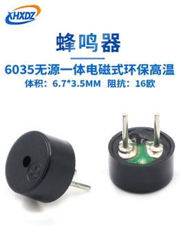 6035 Зумер за променлив ток 6 * 3,5 мм пасивен вграден електромагнитен екологично чист малък сигнал от 1,5 ~ 3 В с ниска консумация на енергия