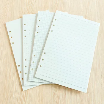 A5 A6 80 листа Линейно-точкова мрежа Празен бележник с отрывными листа, замяна на спирала папка, Поддържана страница във вътрешността на канцеларска хартия