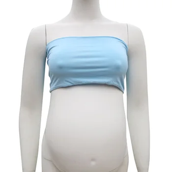 Don & Judy Дишащи еластичен потник без презрамки, Безшевно бюстие, сутиен-тубус, апликация на гърдите, дамско бельо за снимки с открити рамене