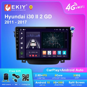 EKIY X7 Android 10 Автомагнитола за Hyundai i30 II 2 GD 2011-2017 GPS Навигация Carplay Мултимедиен Плейър Авто Стерео Без 2din HU
