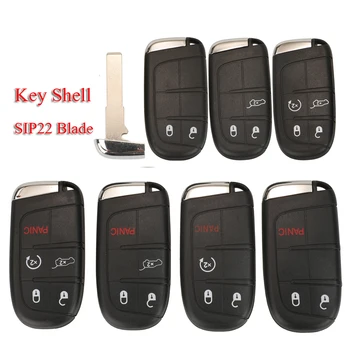jingyuqin Smart Remote Car Key Shell Ключодържател за Jeep Renegade Compass 3/4/5 Бутона Auto SUV Ключодържател За Бесключевого Достъп Калъф SIP22 Blade