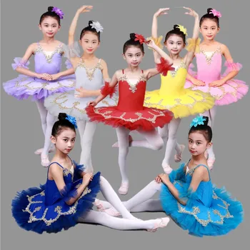 Rose балетное рокля за момичета, пакетче, Детски балетные танцови костюми, рокля на Балерина, професионално Коледа сценичното детско премяна