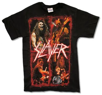 Slayer Four Photos Черна тениска Нова метална траш-музика за възрастни и малки