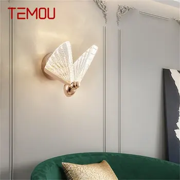 TEMOU Nordic Creative Butterfly Стенни лампи, аплици, модерни led лампи, Декоративни осветителни тела за дома