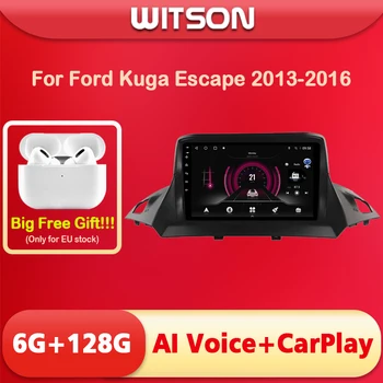 WITSON 9 инча Android 11 AI VOICE 1 Din в таблото на радиото в колата за FORD KUGA/C-MAX 2013 2014 2015-2018 Авто стерео навигация
