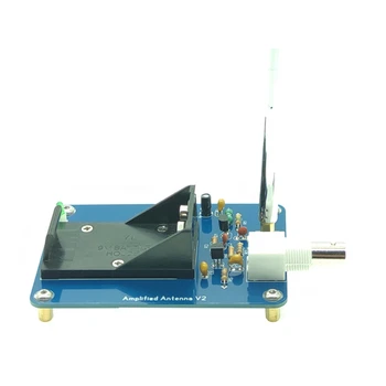 Активна антена с усилване на 100 khz-200 Mhz V2 Подходящ за прием шунка радио / къси вълни / AM (направена такса)