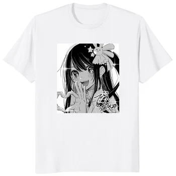 Аниме Оши Но с Тениска Ai Aqua Ruby Карикатура Графична Тениска Дамски Harajuku Мода Y2k Kawaii Тениска С къс Ръкав Блузи Летни