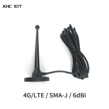 Антена 4G LTE Ненасочена С Висок Коефициент на усилване на 6dbi Магнитно Основата на 3 м Фидерный Външен Кабел SMA-J XHCIOT TX4G-TB-300
