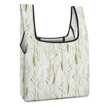 Голяма Пазарска Чанта С Потребителски Модел Shopper Bag Plain White Print Голяма Пътна Чанта За Преносим Множество Сгъваема Чанта-Тоут Един Размер