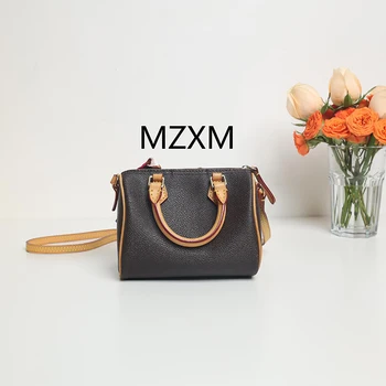 Дамски модни 2023 г., брандираната чанта MZXM, чанта през рамо, чанта-възглавница, чанта от телешка кожа, естествена кожа