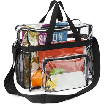 Дамски чанти от PVC Косметичка Преносима Голямата голям водоустойчива чанта за пране Прозрачна чанта през рамо Чанта за съхранение на козметиката