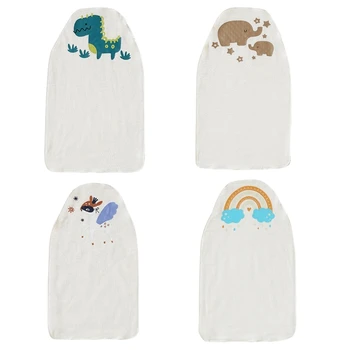 Детска кърпа за оригване с рисунки на животни, 4 Слой и мека Попиваща тъкан за оригване, подарък