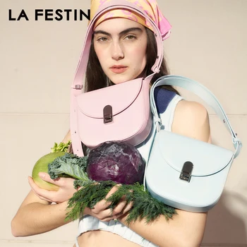 Дизайнерска дамска чанта LA FESTIN 2023, нова дамска чанта-месинджър с едно рамо, модерна чанта под мишката, модерна чанта-месинджър