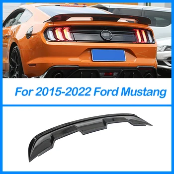За Ford Mustang GT500 2015-2022 Оформление на автомобила Висококачествен ABS Екстериор Заден спойлер Опашката Покритие на багажника на Багажника Крило Лъскаво Черен