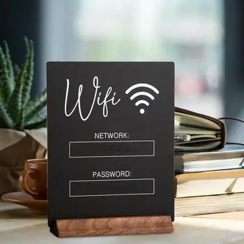 Знак Wi-Fi 3D Акрилни дъска Знак обществени магазин Ресторанная дъска Wi-Fi за запис от ръцете на Акаунт и парола Знак на уведомяване за Wi-Fi
