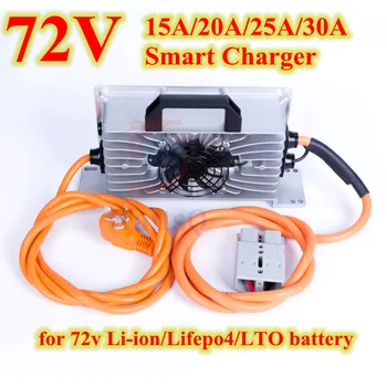 интелигентна 72V 15A 20A 25A 30A по-бързо зарядно устройство за литиево-йонна батерия 72V 20S 24S Lifepo4 30S LTO с пускането на 84v 87.6 V