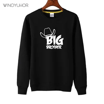 Качулки Big Brother За малки момчета, пролетни ежедневни блузи с дълъг ръкав, пуловери с писмото принтом, детски връхни облекла