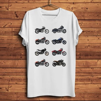 Класическа реколта колекция от мотоциклети, тениска Смешни Конник, мъжки ежедневни тениска с къс ръкав, градинска тениска унисекс, дишаща принт