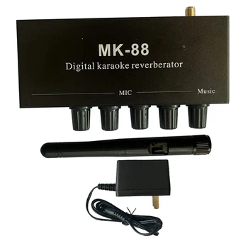 Коаксиален Bluetooth декодер MK-88, стереофоничен предусилвател, Аудиоусилитель, смесителен пулт с адаптер на захранване 12 vdc, штепсельная вилица САЩ