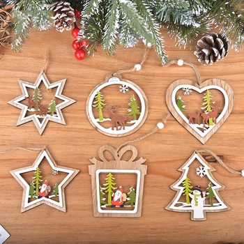 Коледен Дървена Деликатен висулка с буквата Лосове, Коледно дърво, Окачване за домашен интериор, Вечерни аксесоари, Коледна украса, Подаръци