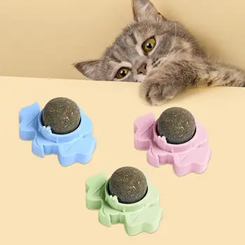 Котешки бонбони, облизывающие закуски, храна, играчка-топка от коча билка, нежен Healthy Natural Премахва бучки вълна, подпомагащи храносмилането, се грижи за домашни котки