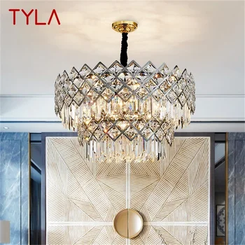 Кристална окачен лампа TYLA, креативна полилей в стил постмодерното, луксозна led лампа за декорация на дома