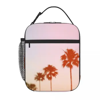 Лятна чанта за обяд Palms, чанта Kawaii, детска чанта за обяд, термосумка-хладилник
