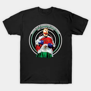 Мексико Гуадалахара Халиско бойна игра Канело Алварес Пончо Тениска 100% Памук, С Кръгло деколте И къс ръкав Ежедневни Мъжки t-shirt Размер S-3XL