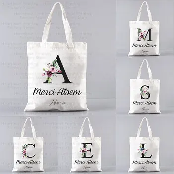 мерси atsem Custom Print Бели Модни Пътни Холщовые Чанти За Пътуване Чанта-Тоут За Покупки на Оригинален Дизайн на Продукта Чанта Pures Клиент