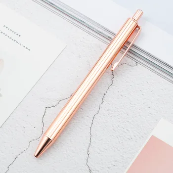 Метални химикалки 15ШТ, канцеларски материали, химикалка дръжка с покритие покритие от розово злато, подарък,
