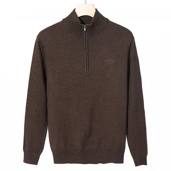 Модерен пуловер с цип, Мъжки ежедневни есенно-зимни възли, пуловери, топли обикновена върхове, Бизнес облекло за почивка, по-Големи размери 5XL