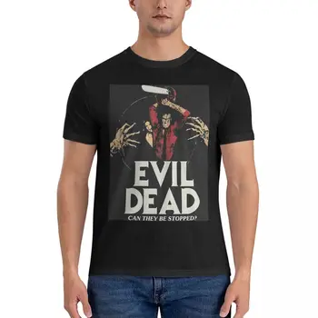 Мъжка тениска за борба и бягство, тениска от 100% памук, тениски с къс ръкав Evil Dead, кръгъл отвор, летни дрехи