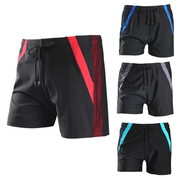 Мъжки бързо съхнещи топене на контрастни цветове, основни Свободни спортни панталони с еластичен колан на съвсем малък, плажен совалка