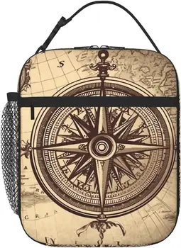 Навигационна изолирано Водоустойчива чанта за обяд Law Of The Compass, Многократно обяд-бокс, чанта-хладилник за обяд за работа, офис, пикник и пътуване