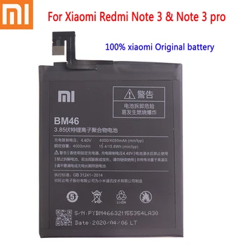 Нова оригинална батерия BM46 за мобилен телефон xiaomi голям капацитет 4000 mah за Xiaomi Redmi Note 3 note3 Pro /Prime Battery