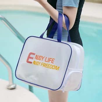 Новата преносима чанта за миене на съдове за плаване, косметичка за сух мокър клон, благородна плажна чанта, изработена от PVC с голям капацитет