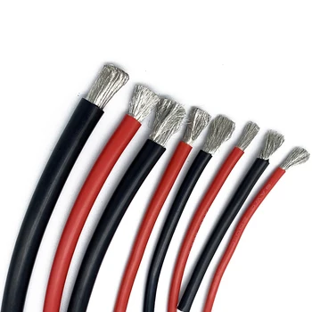 Огнеупорни кабел с дължина 100 м, Сверхмягкий висока силиконов проводник, огнеупорни гъвкави медни кабели 16AWG.