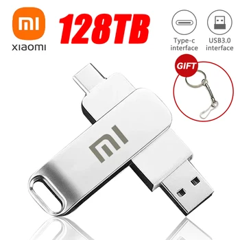 Оригинален USB 3.0 стик Xiaomi 128 TB Високоскоростен метална флаш памет 16 TB Водоустойчив U-диск диск на Преносим SSD устройство Memoria