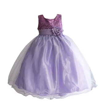 Празнична рокля за момичета от 4 до 10 години, светли детски дрехи с пайети, дълга сватбена пакетче принцеса, детски халат за баня fille enfant