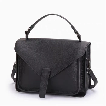 Реколта дамски чанти-незабавни посланици с капак, однотонная чанта през рамо от естествена кожа, дамски, работни офис чанти, портмонета