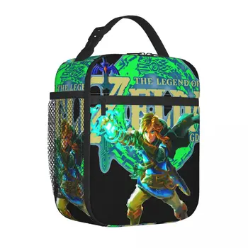 Случайна чанта за обяд Tears Of The Kingdom Zelda, голямо множество чанта-хладилник, обяд-бокс, чанти за съхранение на храни в Колежи