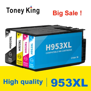 Смяна на касети с мастило Toney King 953XL за HP 953XL 953 XL, Съвместим с HP Officejet Pro 7720 7730 7740 8710 8715 8718